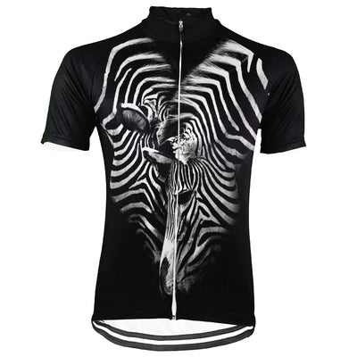 Customized Zebra Men's Cycling Jersey Short Sleeve