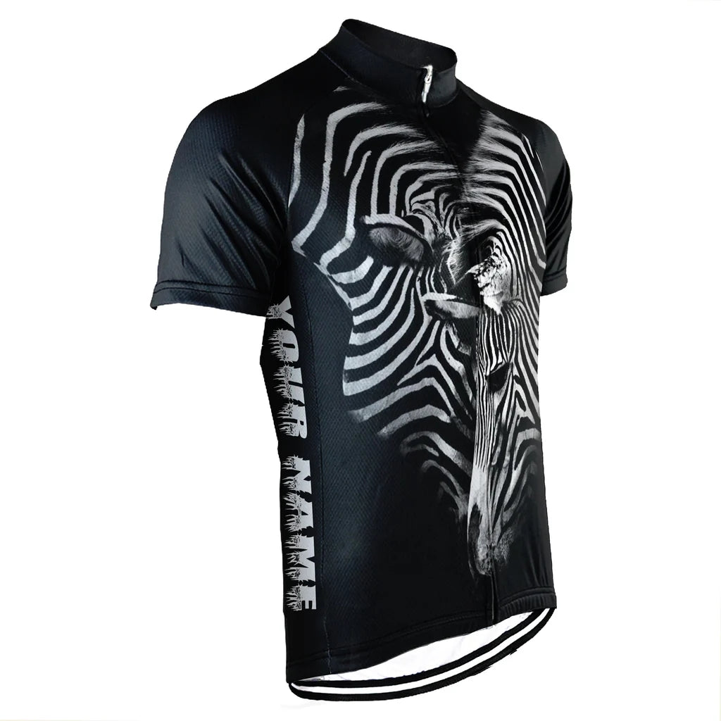 Customized Zebra Men's Cycling Jersey Short Sleeve