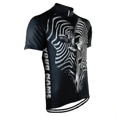 Customized Zebra Men's Cycling Jersey Short Sleeve