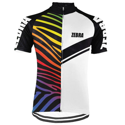 Customized Zebra Men's Cycling Jersey Short Sleeve