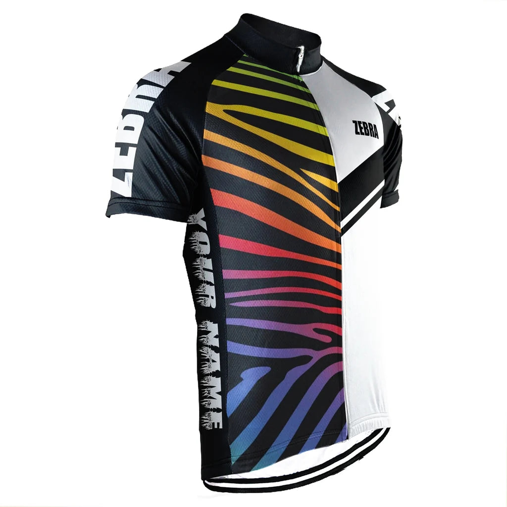 Customized Zebra Men's Cycling Jersey Short Sleeve
