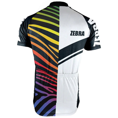 Customized Zebra Men's Cycling Jersey Short Sleeve