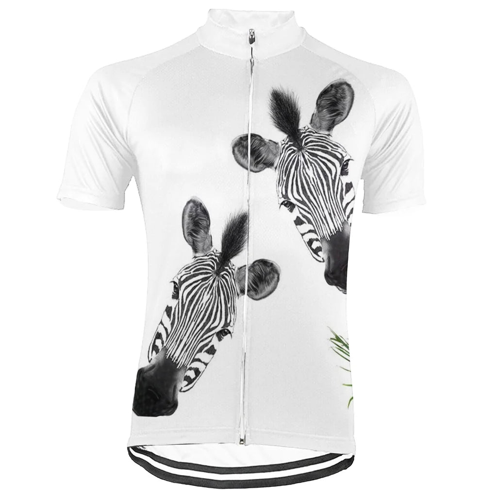 Customized Zebra Men's Cycling Jersey Short Sleeve