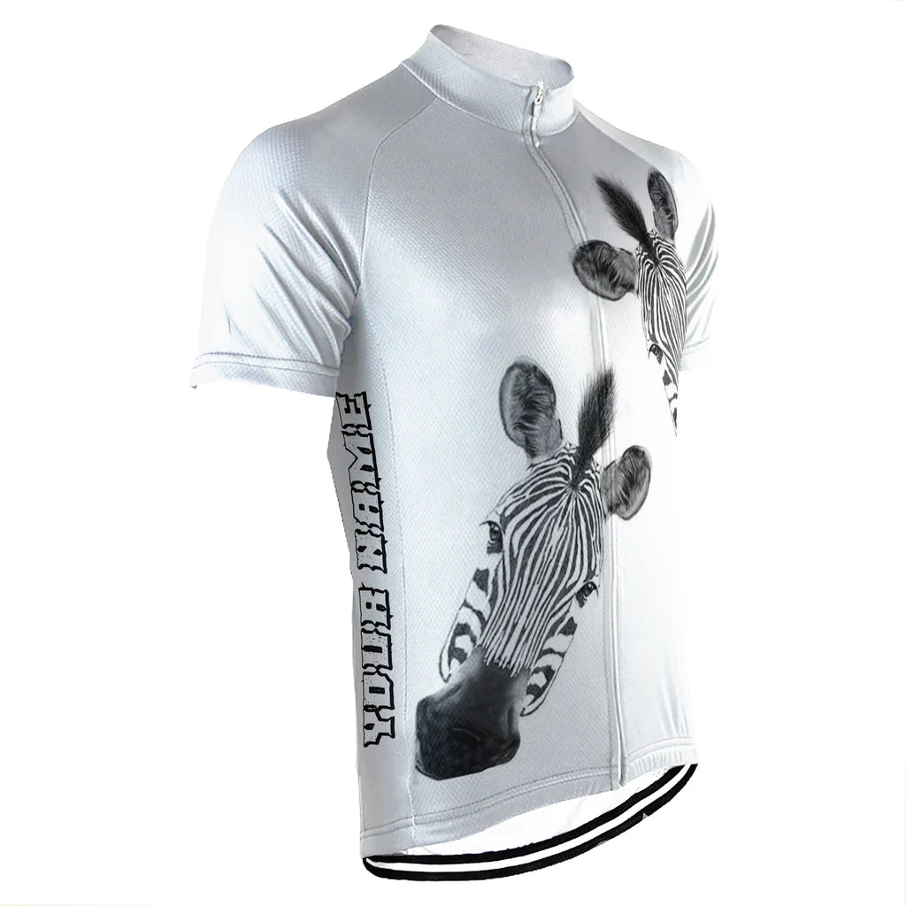 Customized Zebra Men's Cycling Jersey Short Sleeve