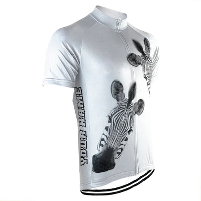 Customized Zebra Men's Cycling Jersey Short Sleeve
