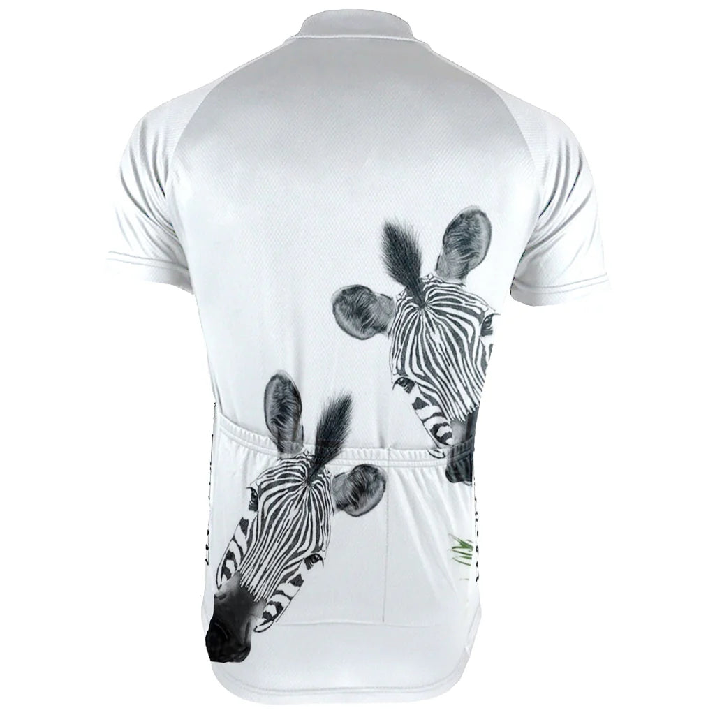 Customized Zebra Men's Cycling Jersey Short Sleeve