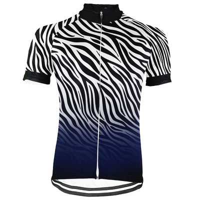 Customized Zebra Men's Cycling Jersey Short Sleeve