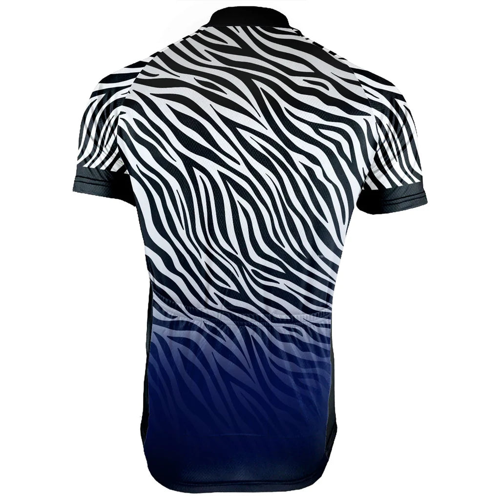 Customized Zebra Men's Cycling Jersey Short Sleeve