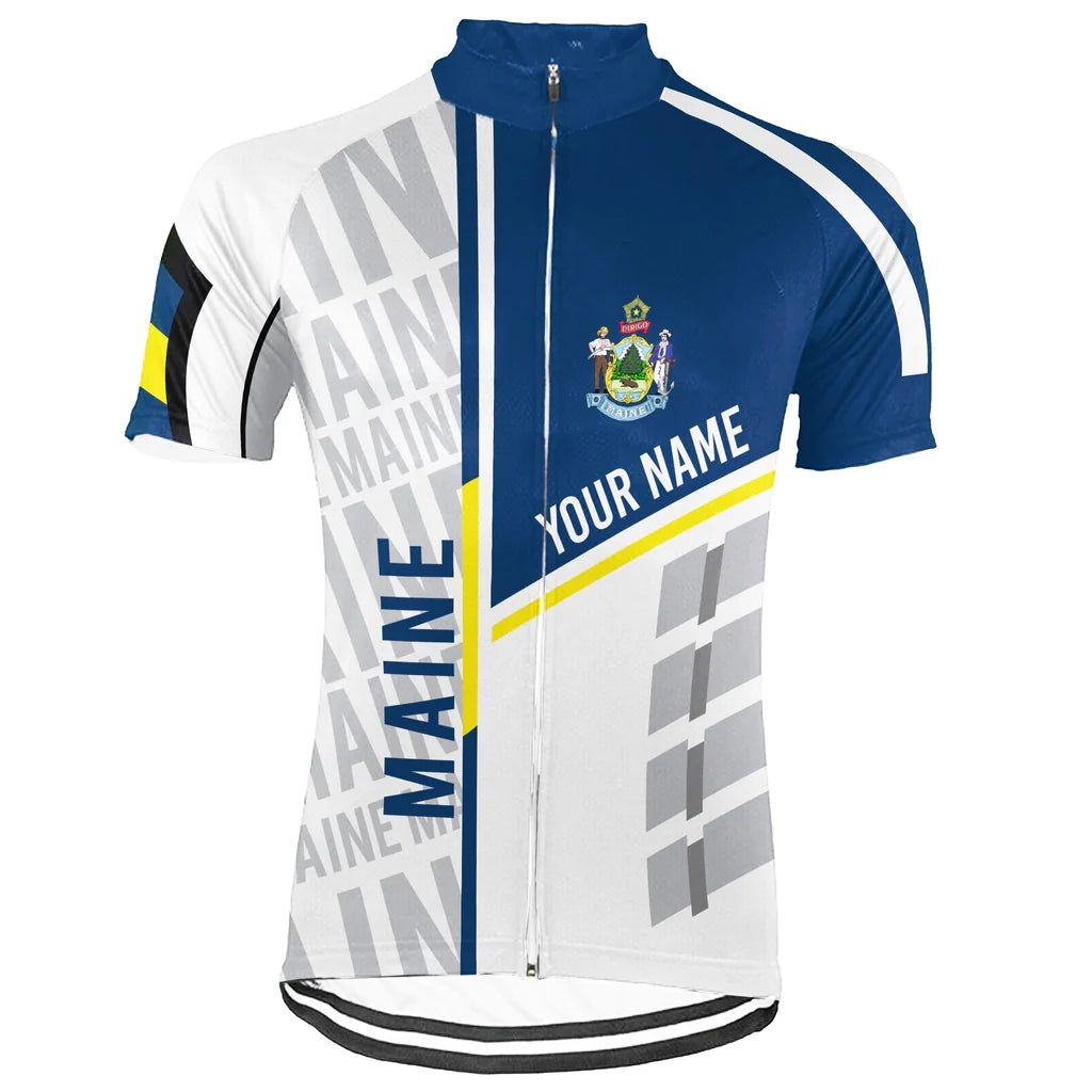Personalized Maine Men's Cycling Jersey Short Sleeve