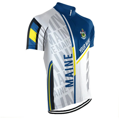 Personalized Maine Men's Cycling Jersey Short Sleeve