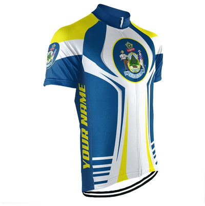 Personalized Maine Men's Cycling Jersey Short Sleeve