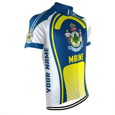 Personalized Maine Men's Cycling Jersey Short Sleeve