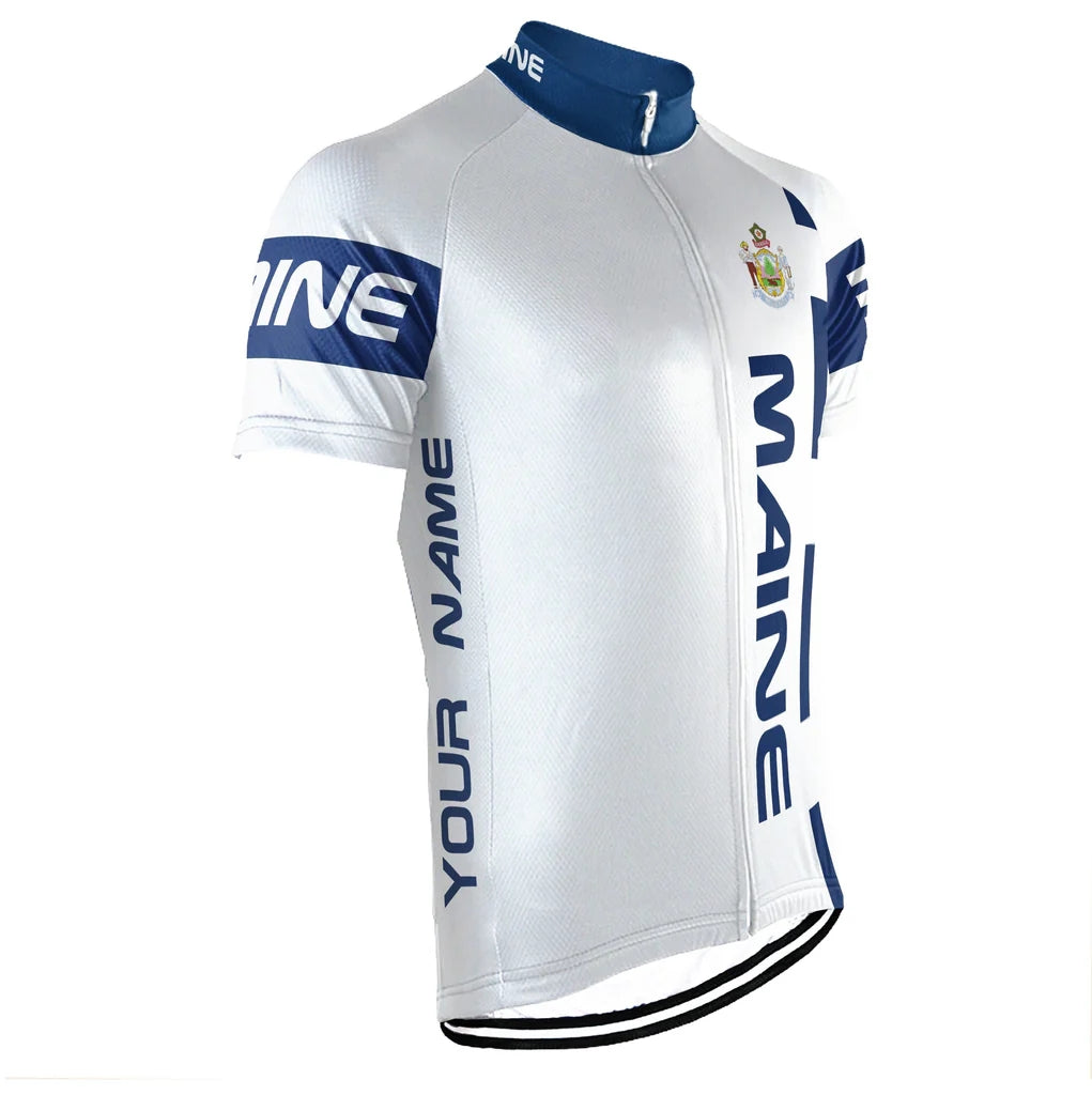 Personalized Maine Men's Cycling Jersey Short Sleeve