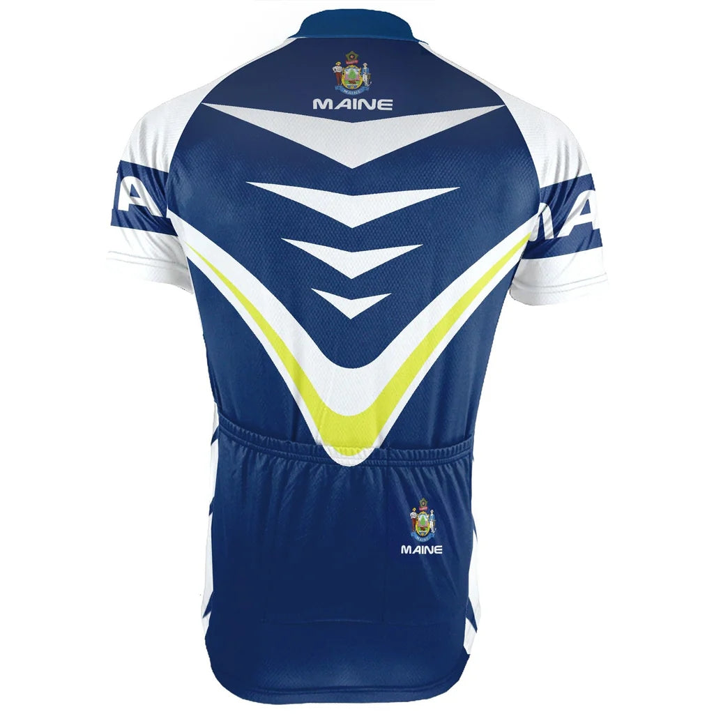 Personalized Maine Men's Cycling Jersey Short Sleeve