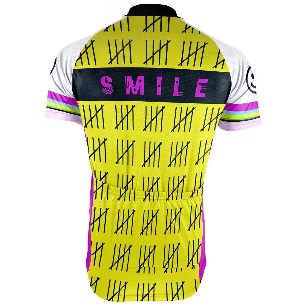 Customized Yellow Men's Cycling Jersey Short Sleeve