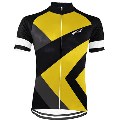 Customized Yellow Men's Cycling Jersey Short Sleeve