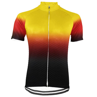Customized Yellow Men's Cycling Jersey Short Sleeve