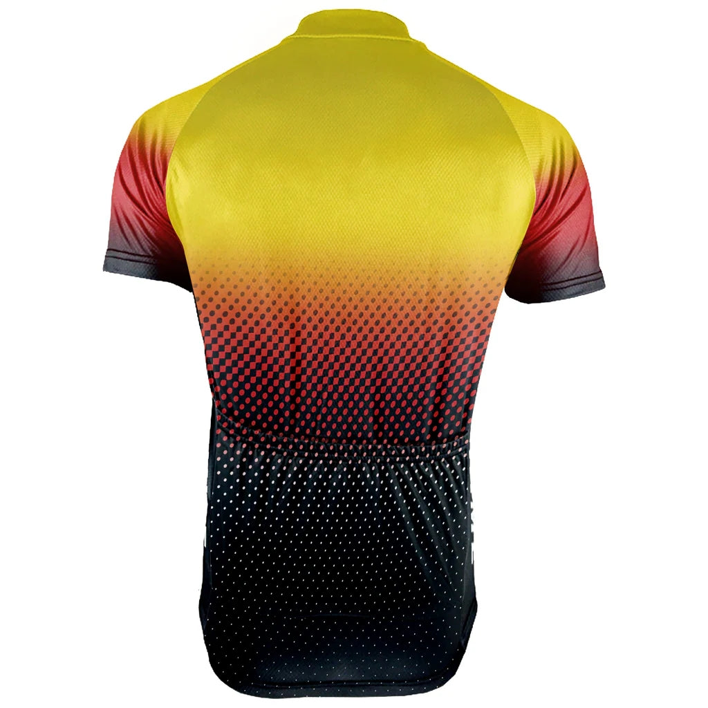 Customized Yellow Men's Cycling Jersey Short Sleeve
