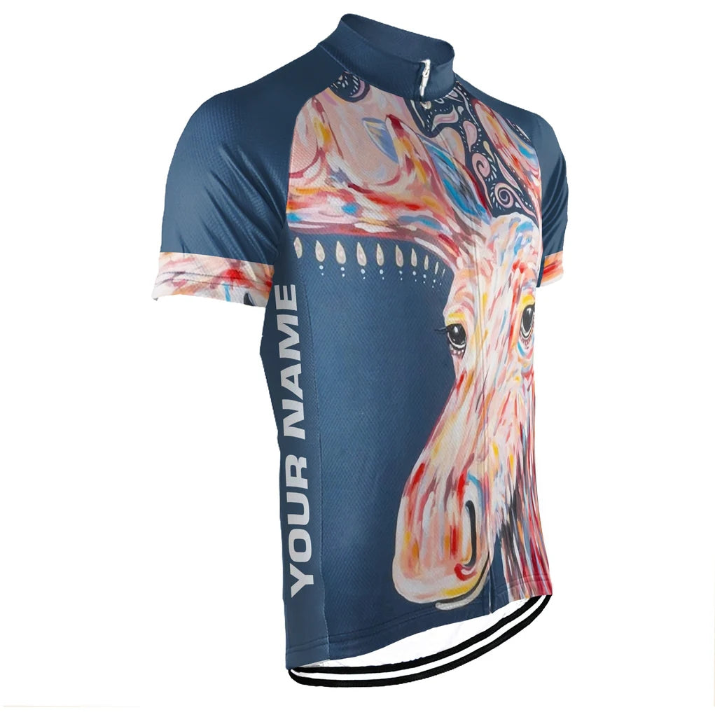 Customized Moose Men's Cycling Jersey Short Sleeve