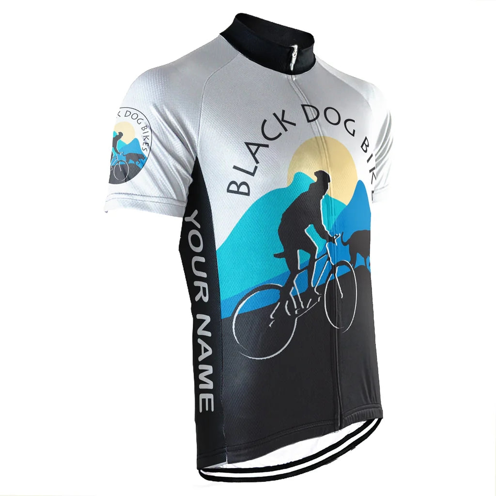 Customized Dog Men's Cycling Jersey Short Sleeve