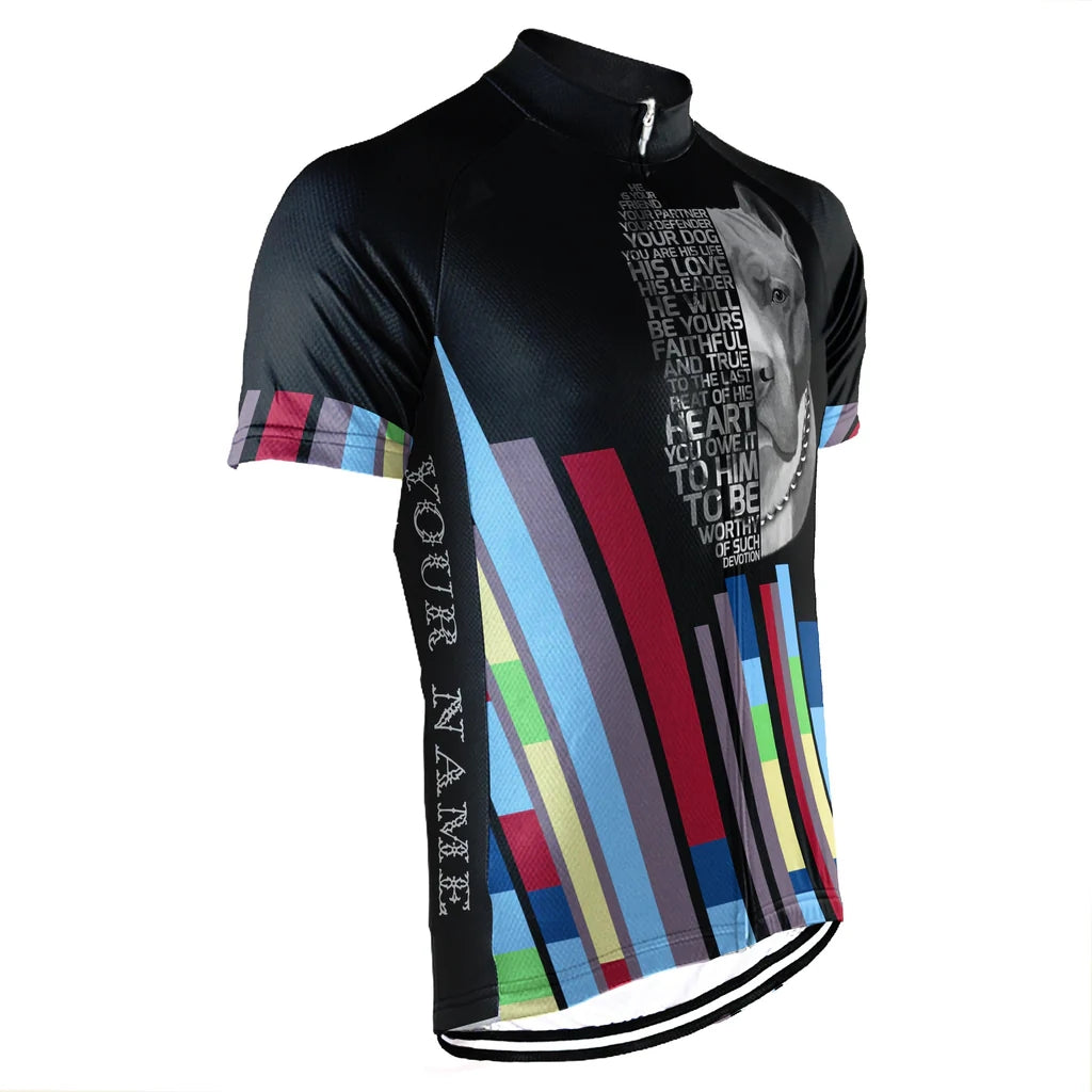 Customized Dog Men's Cycling Jersey Short Sleeve