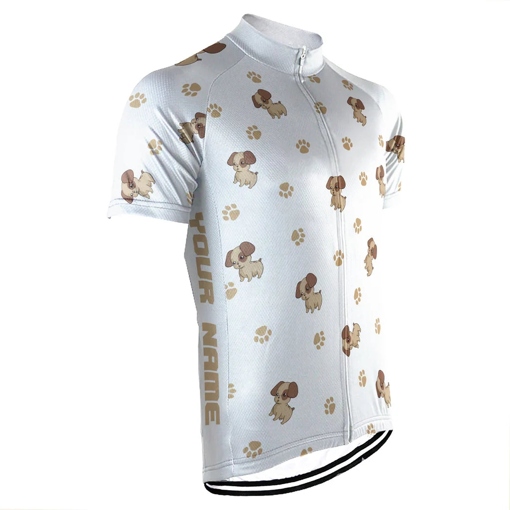 Customized Dog Men's Cycling Jersey Short Sleeve