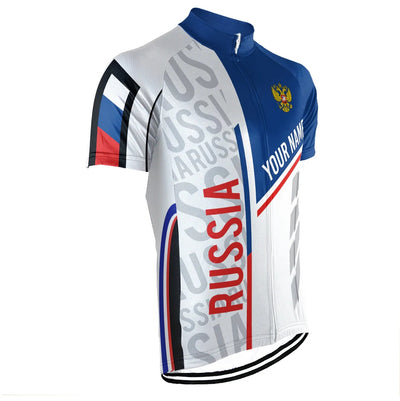 Customized Russia Men's Cycling Jersey Short Sleeve
