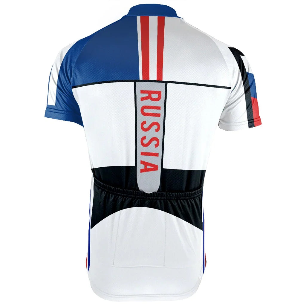 Customized Russia Men's Cycling Jersey Short Sleeve