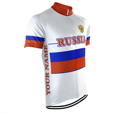 Customized Russia Men's Cycling Jersey Short Sleeve