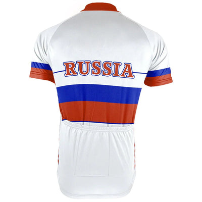 Customized Russia Men's Cycling Jersey Short Sleeve