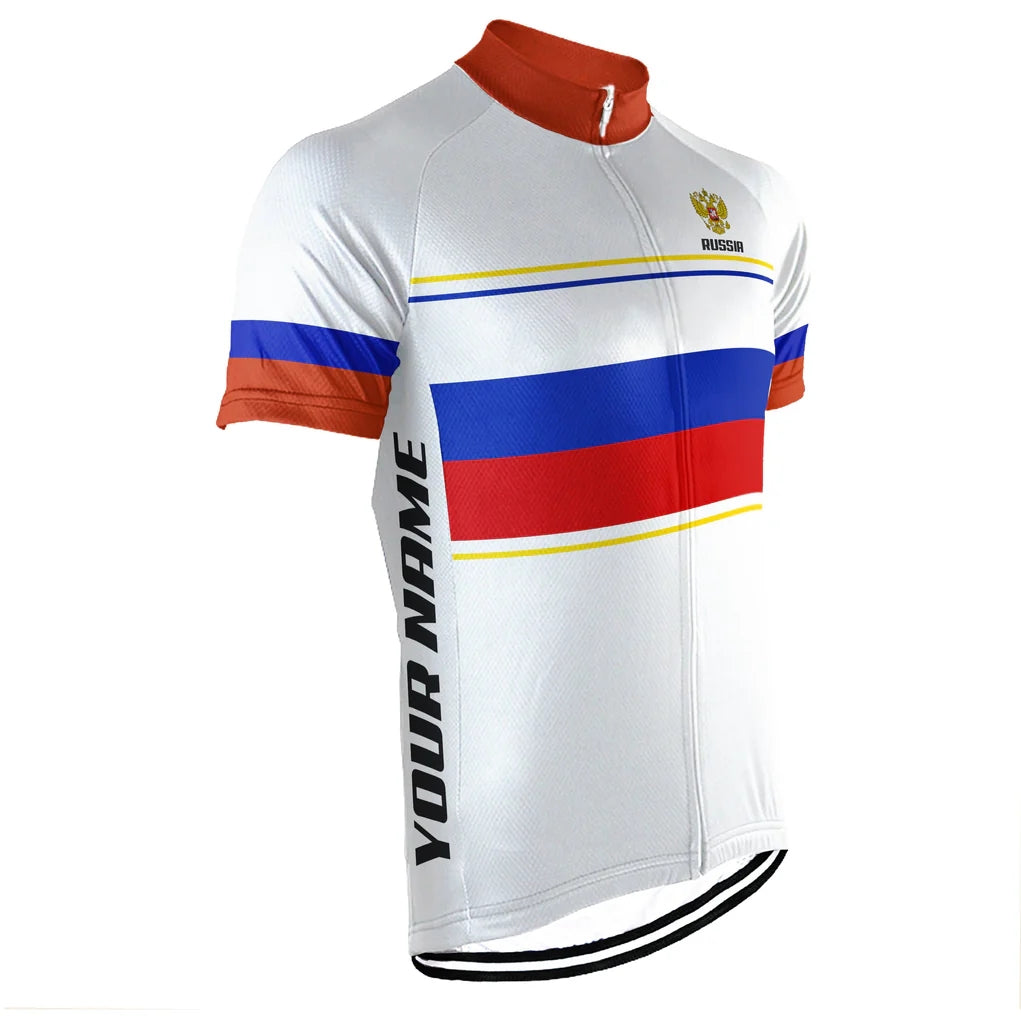 Customized Russia Men's Cycling Jersey Short Sleeve