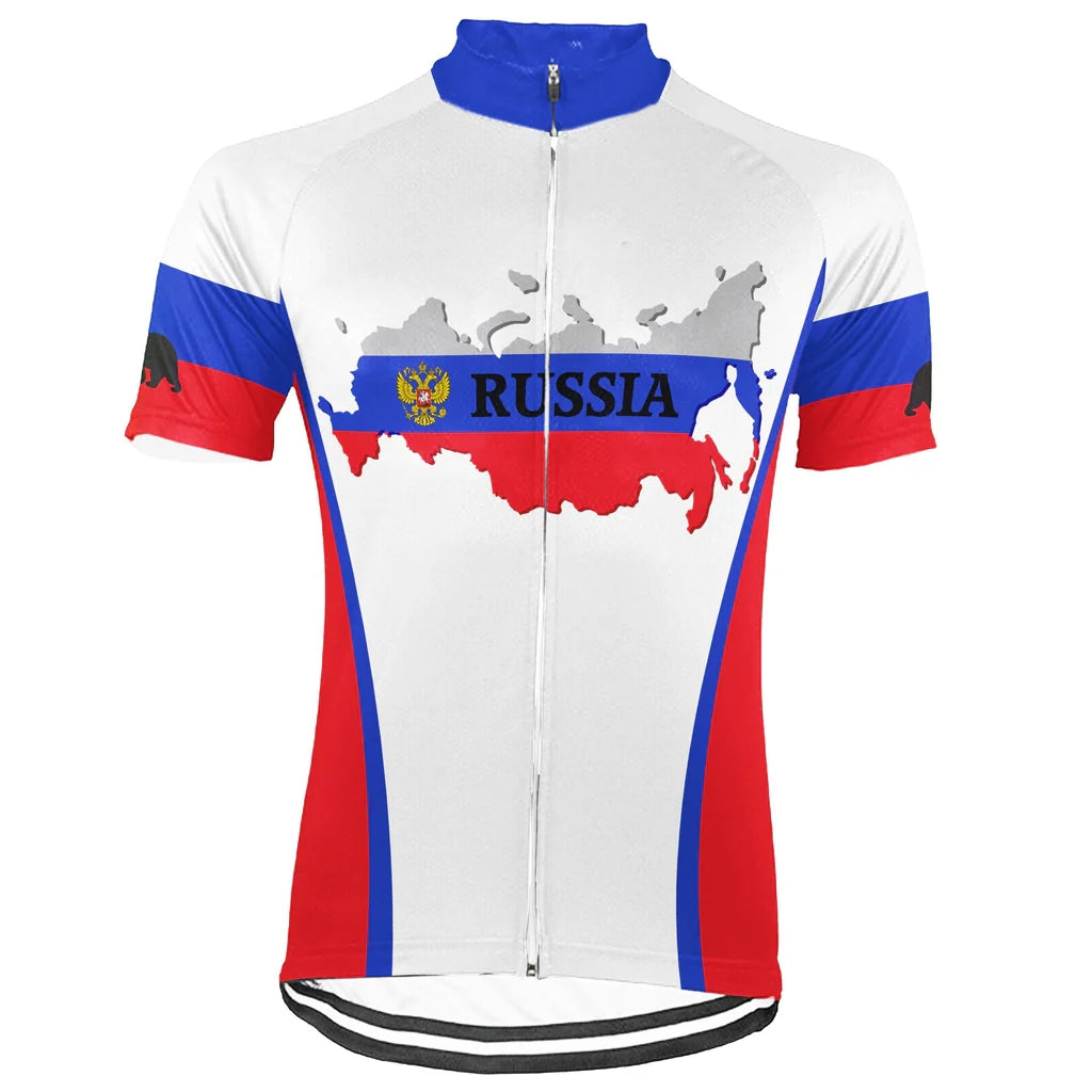 Customized Russia Men's Cycling Jersey Short Sleeve
