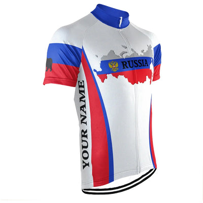 Customized Russia Men's Cycling Jersey Short Sleeve