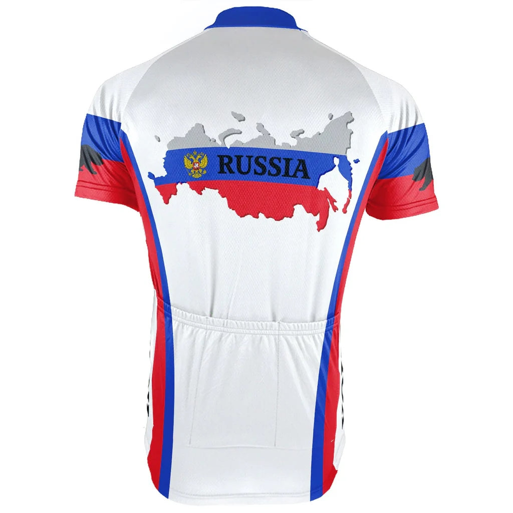 Customized Russia Men's Cycling Jersey Short Sleeve
