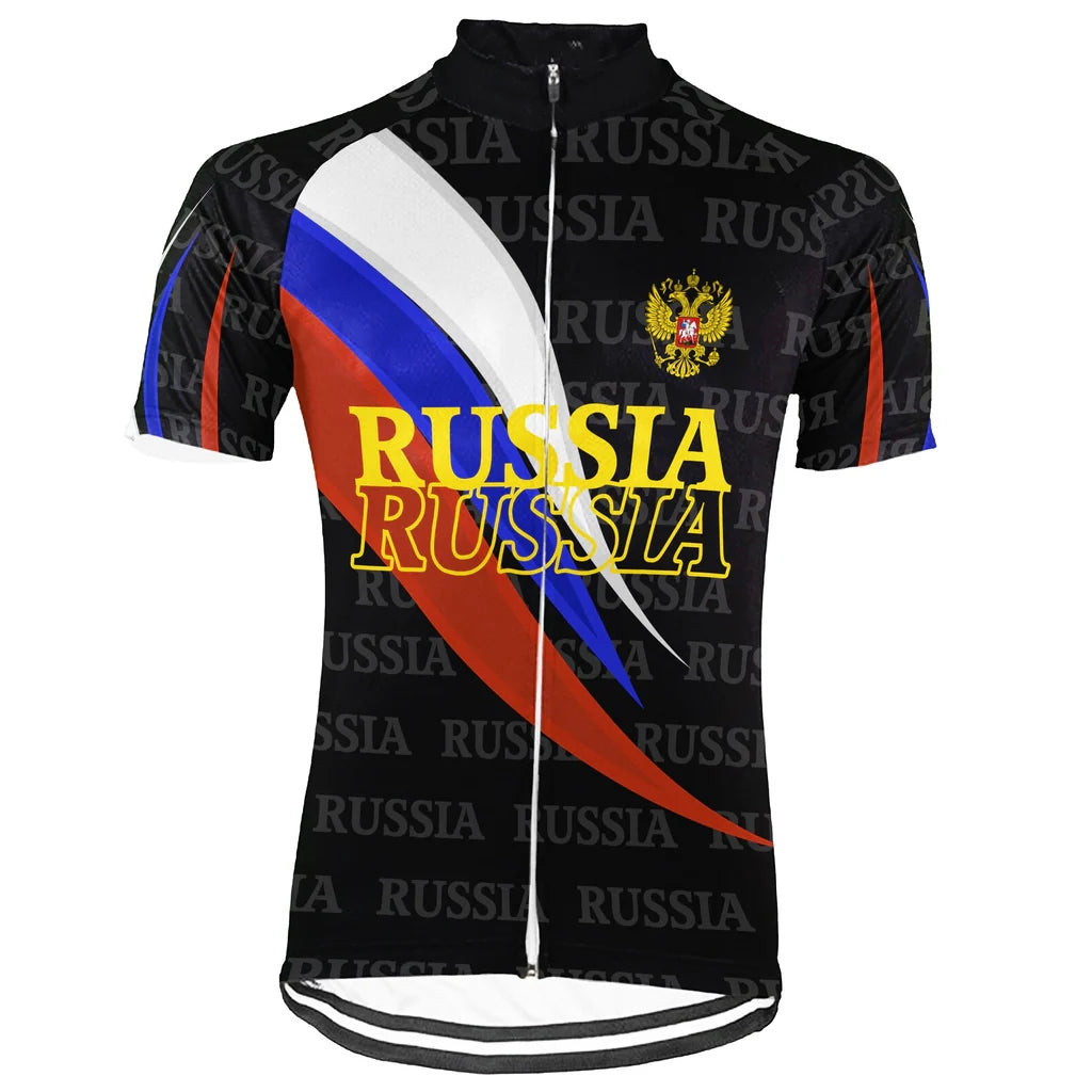 Customized Russia Men's Cycling Jersey Short Sleeve