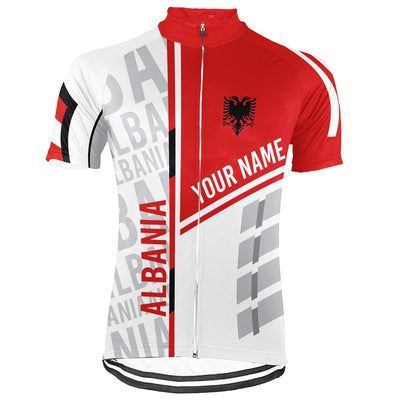 Customized Albania Men's Cycling Jersey Short Sleeve
