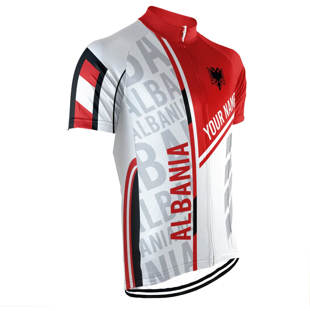Customized Albania Men's Cycling Jersey Short Sleeve