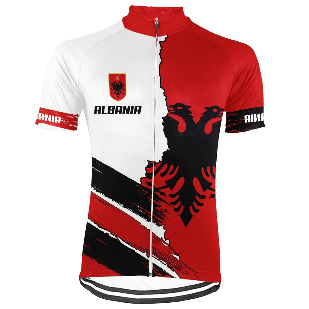 Customized Albania Men's Cycling Jersey Short Sleeve