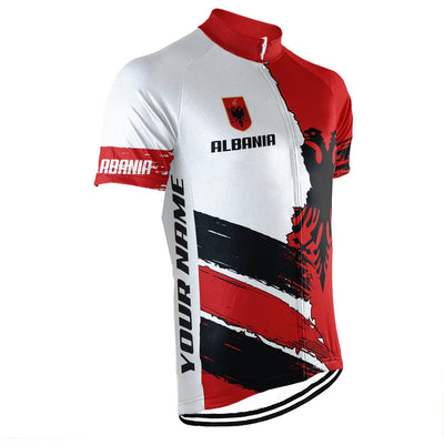 Customized Albania Men's Cycling Jersey Short Sleeve