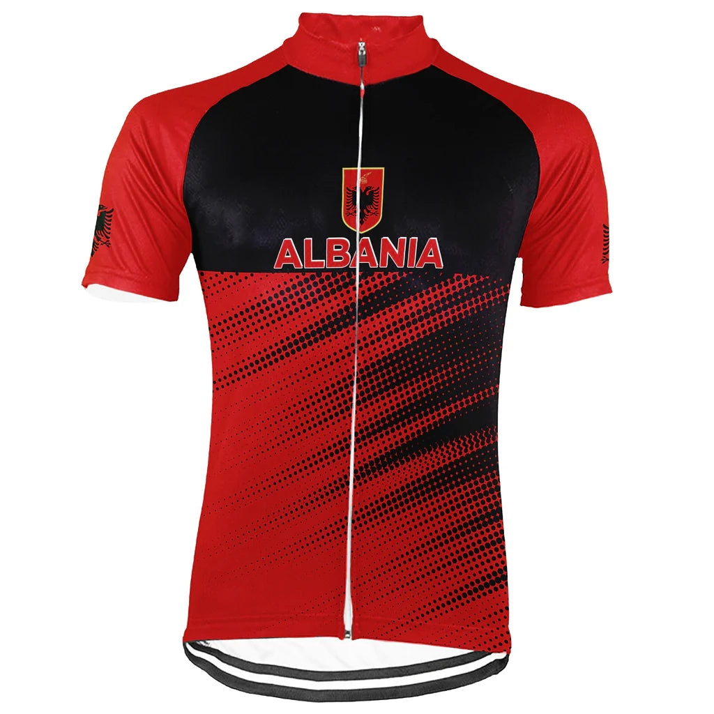 Customized Albania Men's Cycling Jersey Short Sleeve