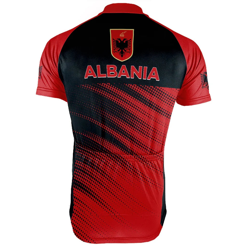 Customized Albania Men's Cycling Jersey Short Sleeve