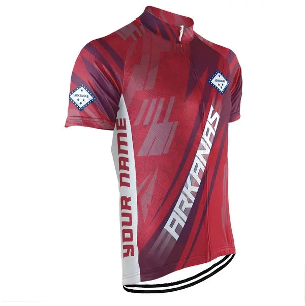 Customized Arkansas Men's Short Sleeve Cycling Jersey