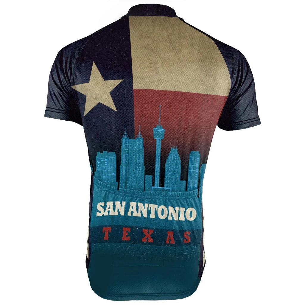 Customized San Antonio Men's Cycling Jersey Short Sleeve