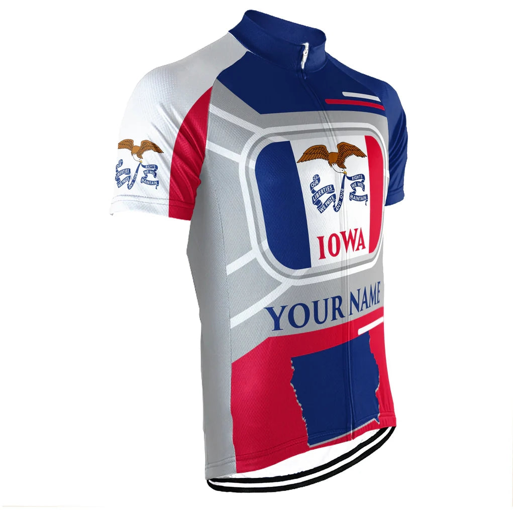 Personalized Iowa Men's Cycling Jersey Short Sleeve