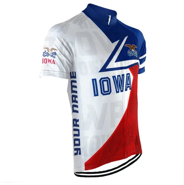 Personalized Iowa Men's Cycling Jersey Short Sleeve