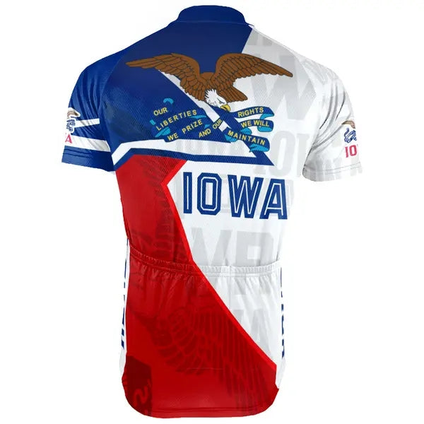 Personalized Iowa Men's Cycling Jersey Short Sleeve