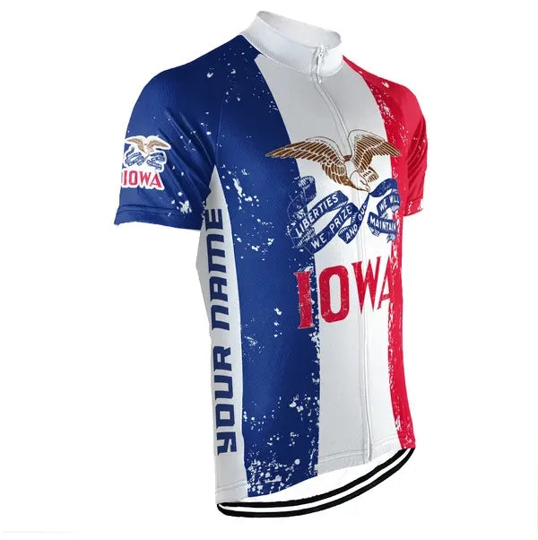Personalized Iowa Men's Cycling Jersey Short Sleeve