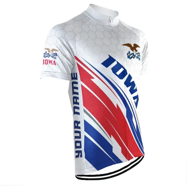 Personalized Iowa Men's Cycling Jersey Short Sleeve