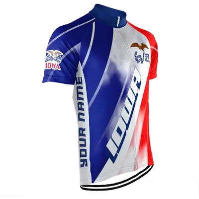 Personalized Iowa Men's Cycling Jersey Short Sleeve