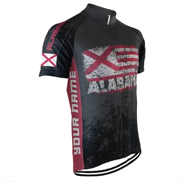 Customized Alabama Men's Cycling Jersey Short Sleeve